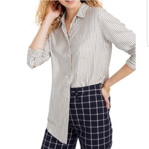 Madewell Blue Moon Long Sleeve Soft Classic Ex-boyfriend Stripe Button Up Shirt